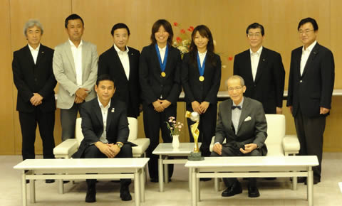 サッカー女子日本代表表敬訪問