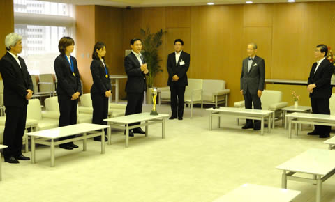 サッカー女子日本代表表敬訪問