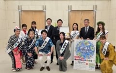 東京愛らんどフェア「島じまん2025」キャラバン隊表敬訪問の写真