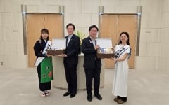 東京愛らんどフェア「島じまん2025」キャラバン隊表敬訪問
