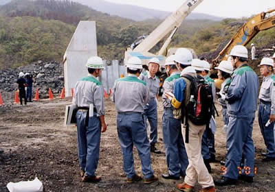 建設中の砂防ダム