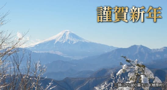 三頭山から望む富士山（檜原村）