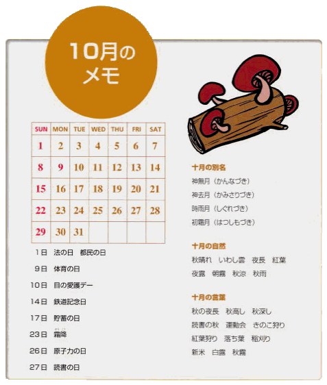 10月のメモ