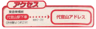 代官山アドレスへのアクセスは東急東横線代官山駅より徒歩2分から3分